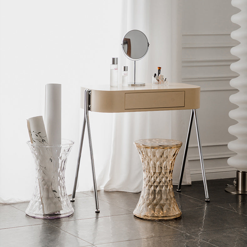 Contemporary 19" Tall Side End Table Plastic Round Side End Table