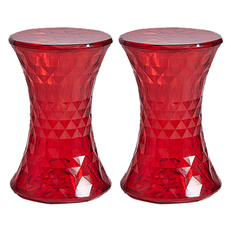 Contemporary 19" Tall Side End Table Plastic Round Side End Table