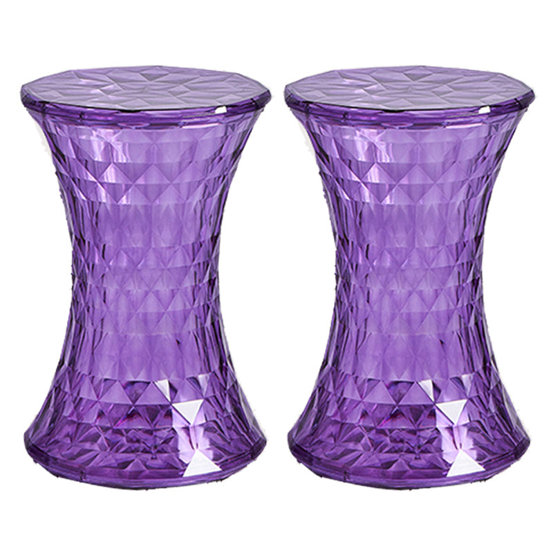 Contemporary 19" Tall Side End Table Plastic Round Side End Table