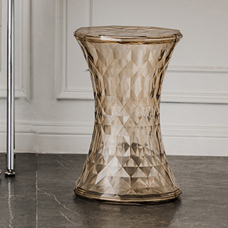 Contemporary 19" Tall Side End Table Plastic Round Side End Table