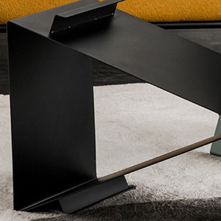 Mid-Century Abstract End Table Metal Round Side End Table for Sofa