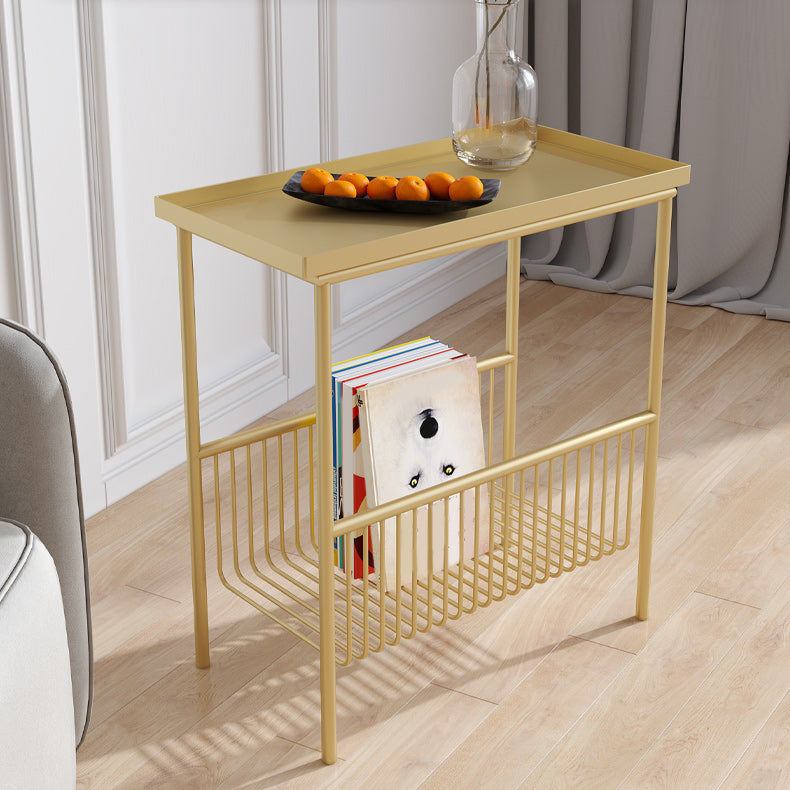 Mid-Century 21.7" Tall 4 Legs End Table Rectangular Side Table