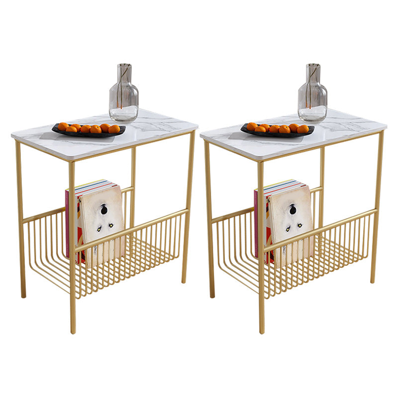 Mid-Century 21.7" Tall 4 Legs End Table Rectangular Side Table