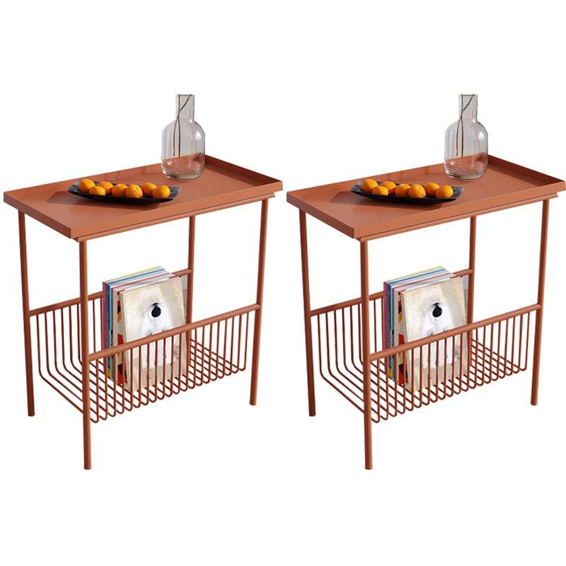 Mid-Century 21.7" Tall 4 Legs End Table Rectangular Side Table