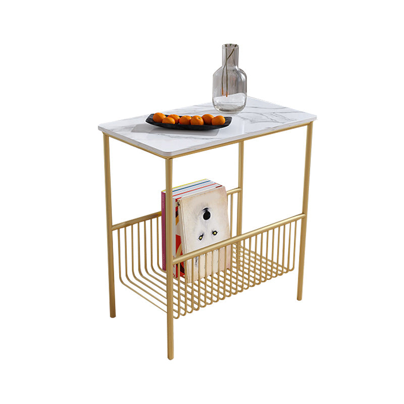 Mid-Century 21.7" Tall 4 Legs End Table Rectangular Side Table