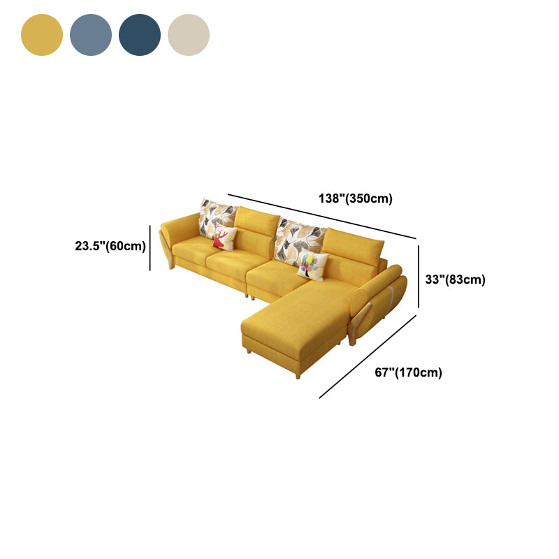 Nordic Fabric Living Room Pillow Top Arm Cushions Sofa Chaise