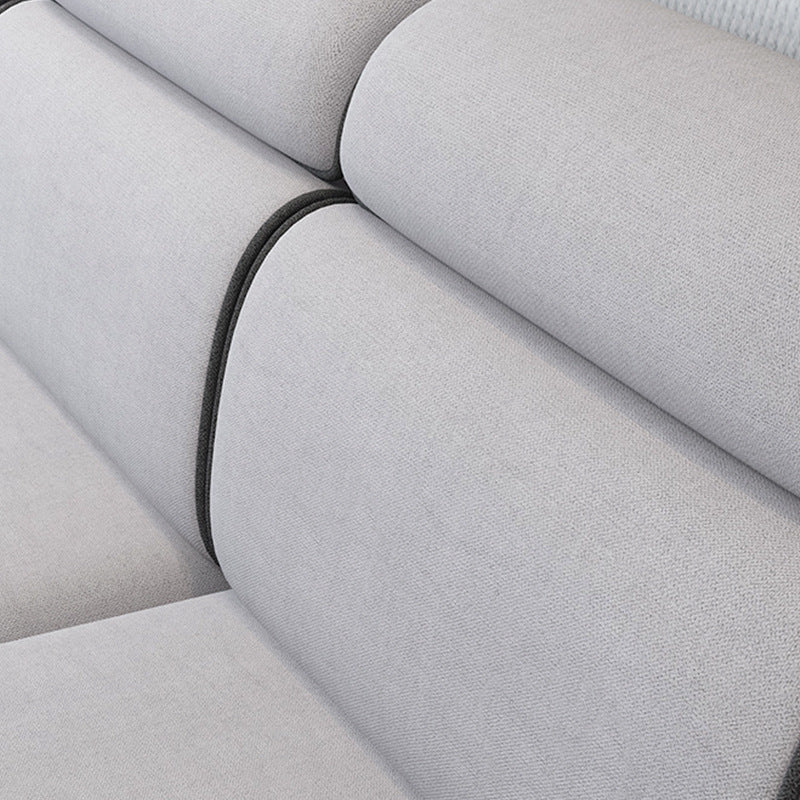 Contemporary Living Room Stationary Recessed Arm Cushions Seating