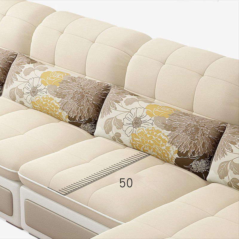 Contemporary Pillow Top Arm Stationary Living Room Sofa Chaise