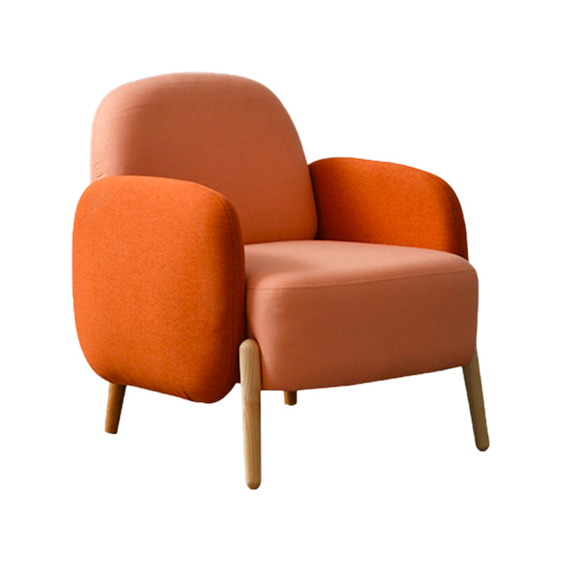 29.52" Wide Linen Arm Chair Square Arms Included Chair with Basic Four Leg