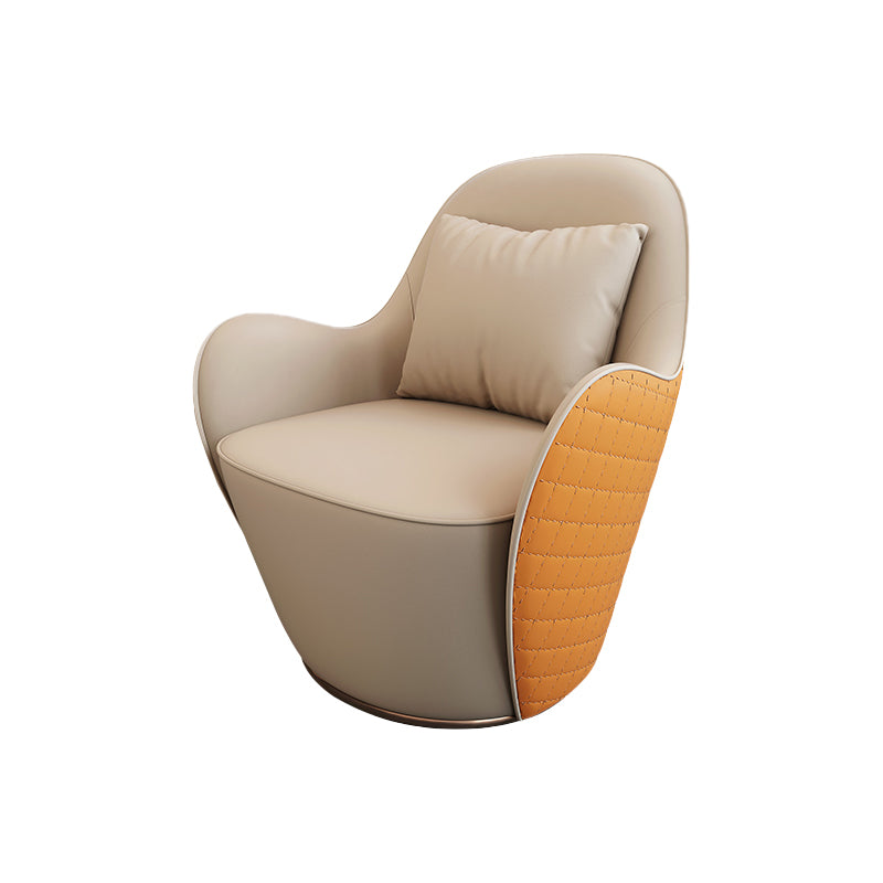 Faux Leather Arm Chair 27.55" Wide Flared Arms Chair Arms Included Chair