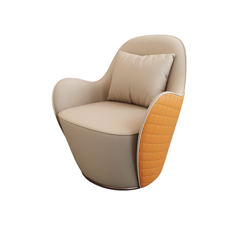 Faux Leather Arm Chair 27.55" Wide Flared Arms Chair Arms Included Chair