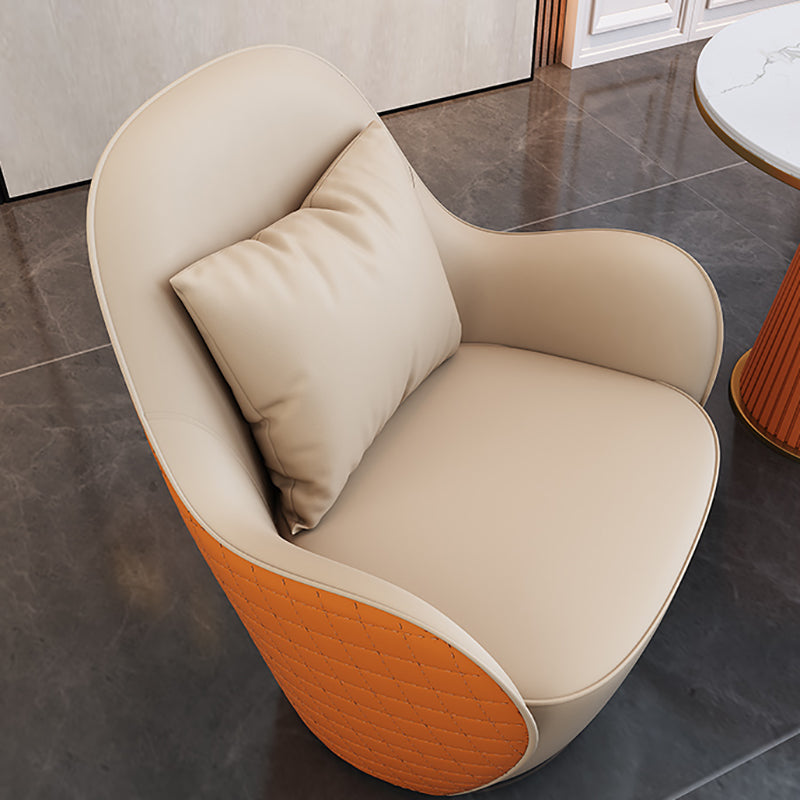Faux Leather Arm Chair 27.55" Wide Flared Arms Chair Arms Included Chair
