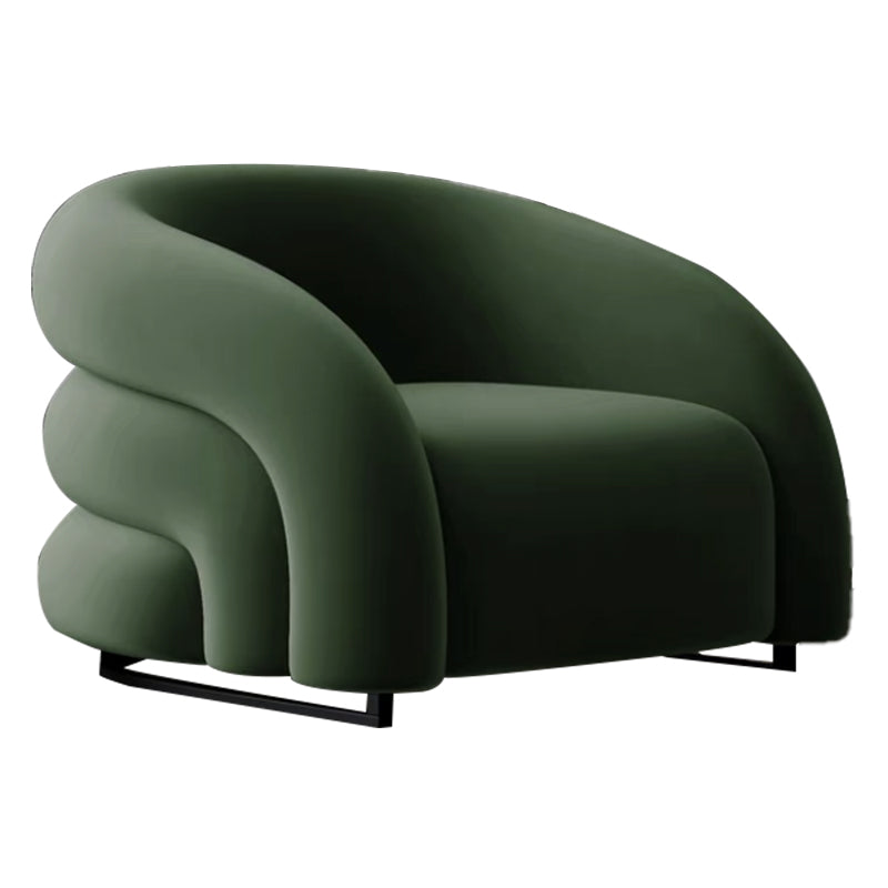 Velvet Barrel Chair 33.85" Wide Arms Included Chair for Living Room