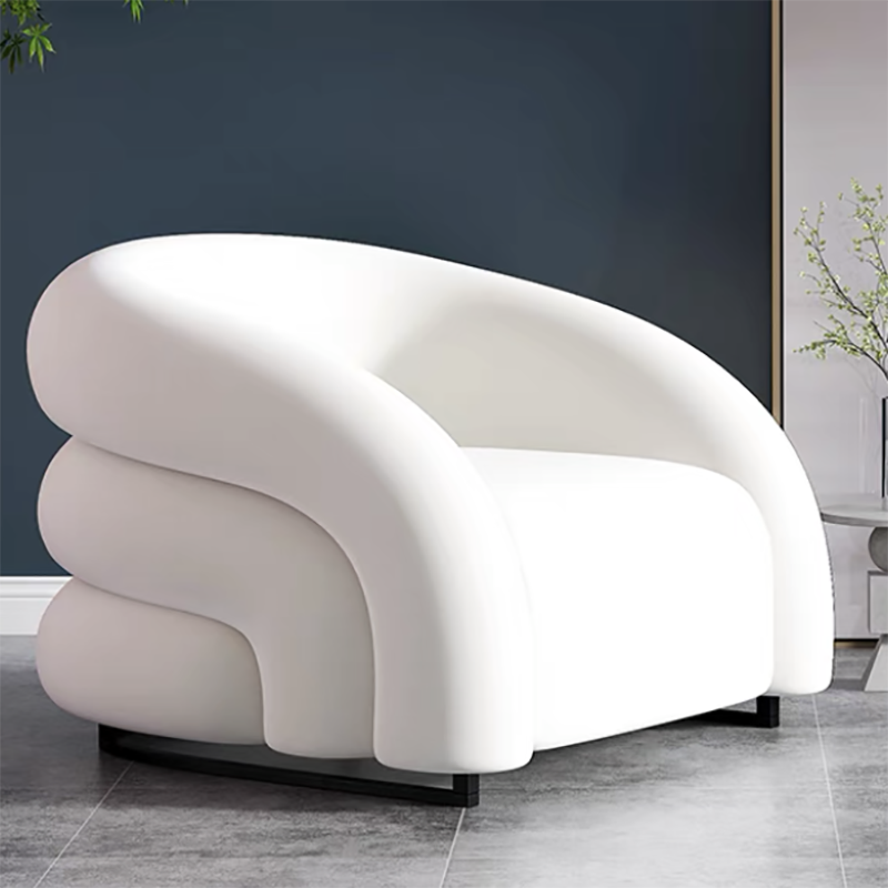 Velvet Barrel Chair 33.85" Wide Arms Included Chair for Living Room