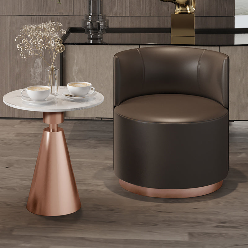 Faux Leather Armless Chair 24.01" Wide Chair for Living Room