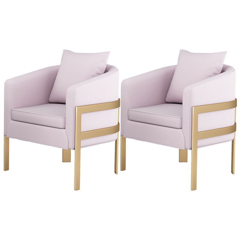 23.62" Wide Velvet Barrel Chair Arms Included Chair for Living Room