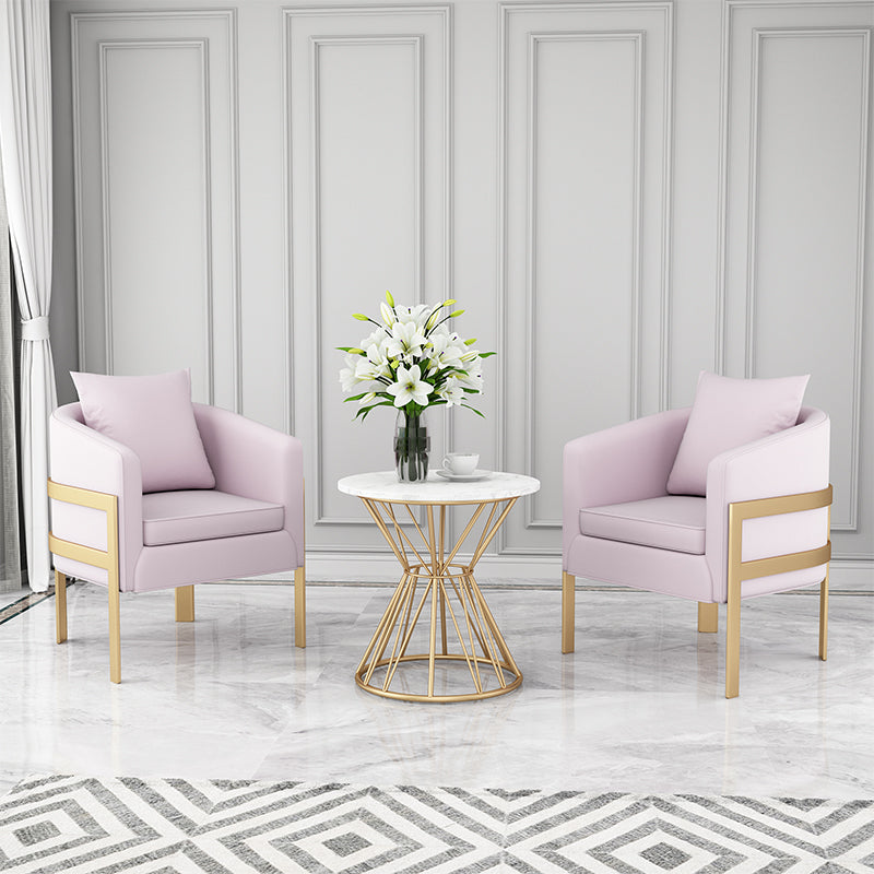 23.62" Wide Velvet Barrel Chair Arms Included Chair for Living Room