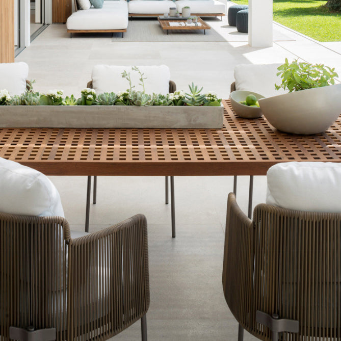 Bohemian Style Dining Set 1/8 Piece Solid Wood Dining Table Set for Patio