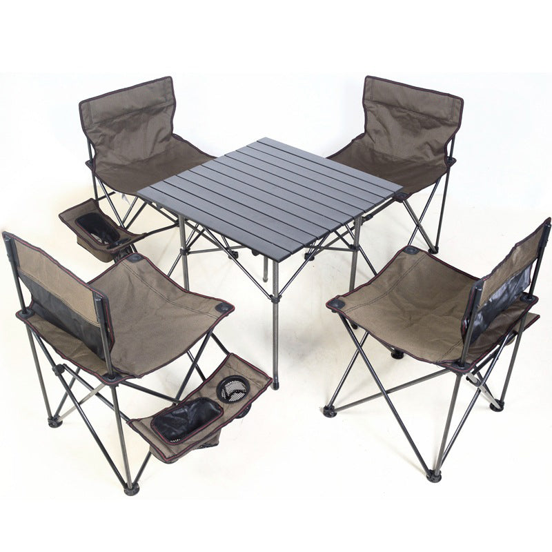 Modern Camping Table Metal 5 Piece Camping Table Set for Outdoor
