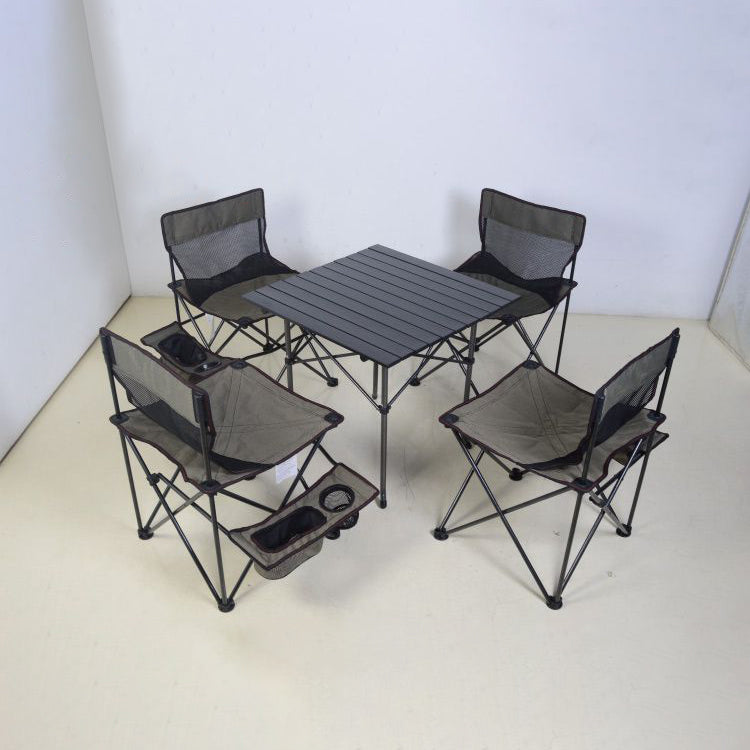 Modern Camping Table Metal 5 Piece Camping Table Set for Outdoor