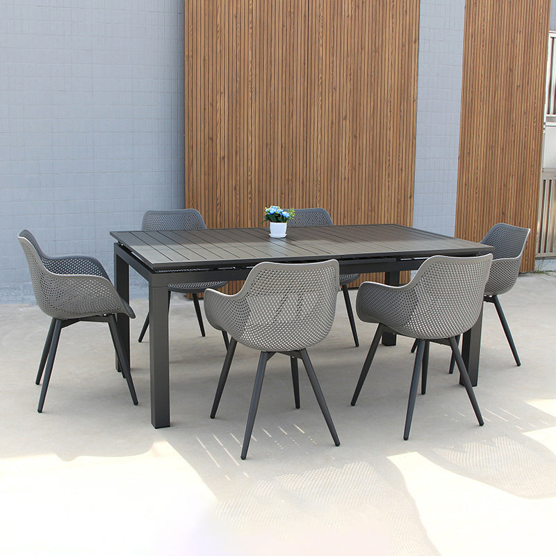 Modern Dining Table Set 1/4/7/9 Piece Metal Patio Dining Table for Garden