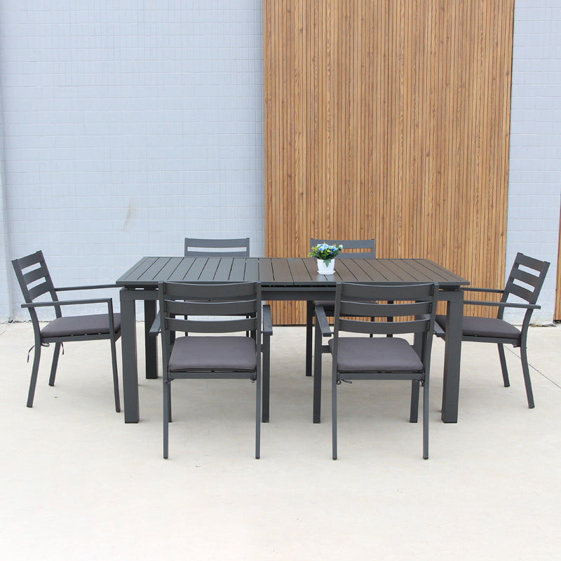 Modern Dining Table Set 1/4/7/9 Piece Metal Patio Dining Table for Garden