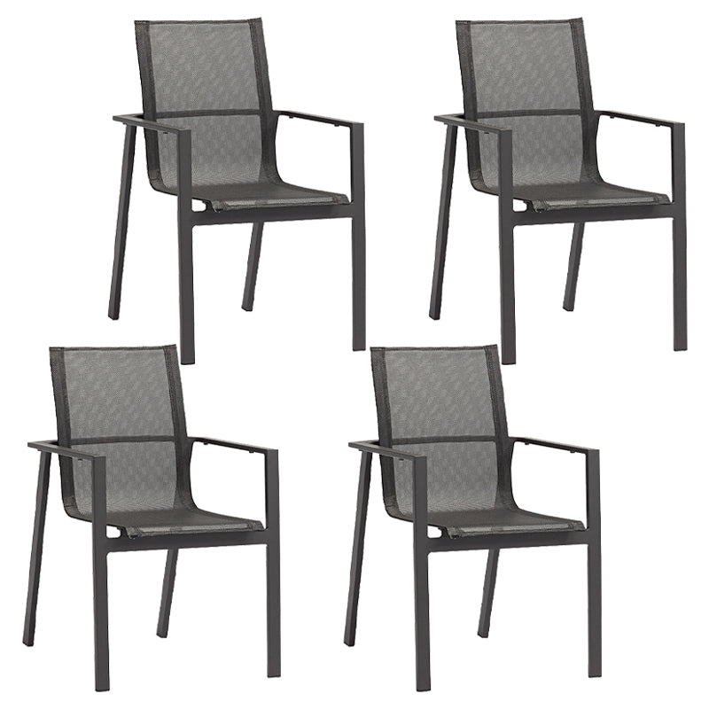 Modern Dining Table Set 1/4/7/9 Piece Metal Patio Dining Table for Garden