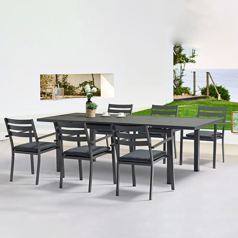 Modern Dining Table Set 1/4/7/9 Piece Metal Patio Dining Table for Garden