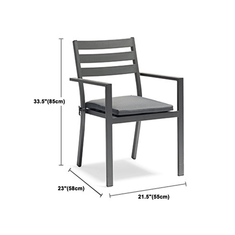 Modern Dining Table Set 1/4/7/9 Piece Metal Patio Dining Table for Garden