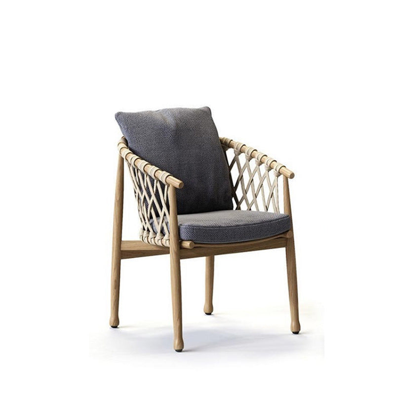 Modern Dining Table Set 1/4/5/7 Piece Teak Dining Set for Garden