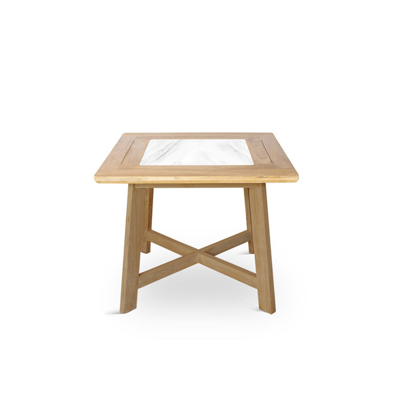 Modern Dining Table Set 1/4/5/7 Piece Teak Dining Set for Garden