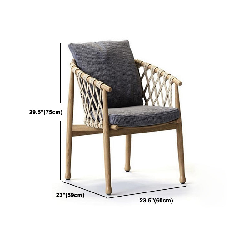 Modern Dining Table Set 1/4/5/7 Piece Teak Dining Set for Garden