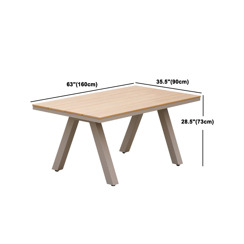 Bohemian Style Dining Table Set 1/3/5/7 Piece Wood and Metal Dining Set for Patio