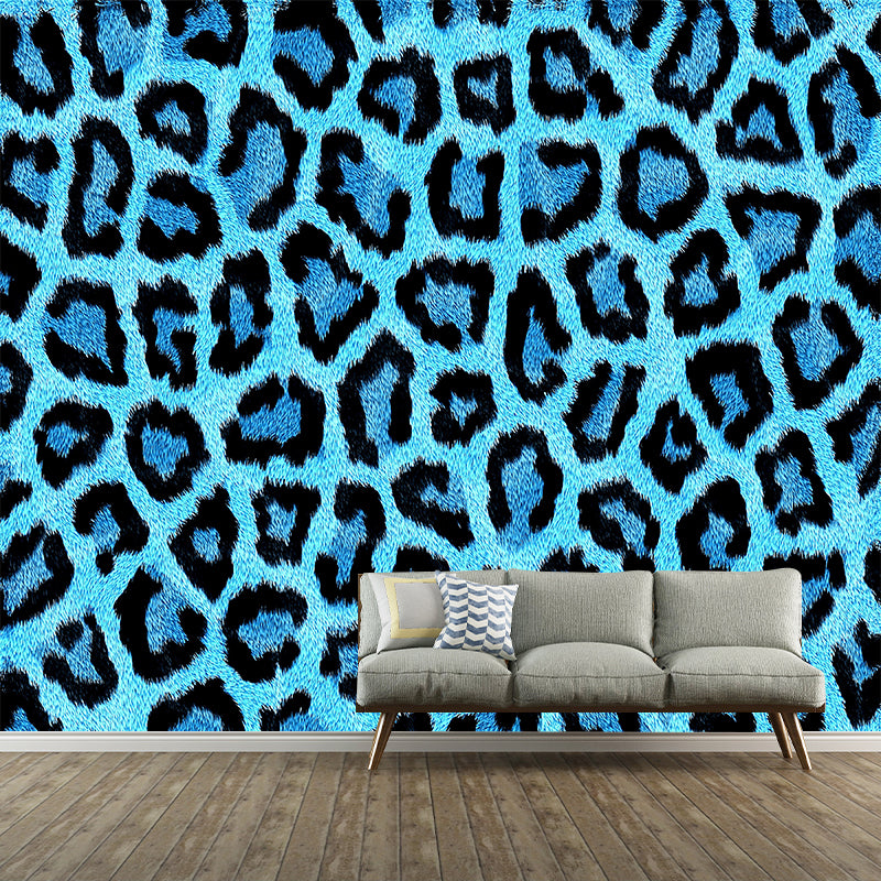 Modern Illustration Mural Wallpaper Cosmic Leopard Print Sitting Room Wall Mural