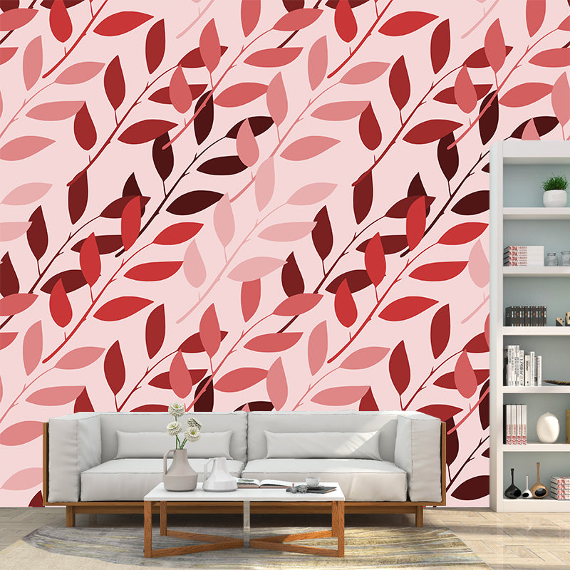 Illustration Stain Resistant Mural Wallpaper Plant Decoration Indoor Wall Mural