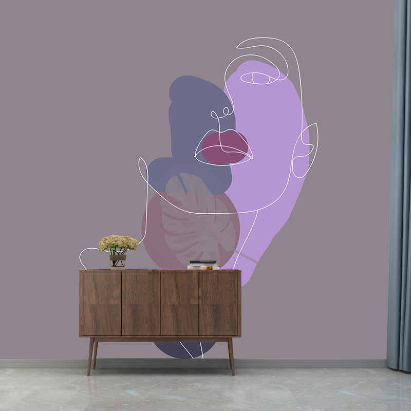 Modern Style Illustration Mural Wallpaper line Art Indoor Wall Mural