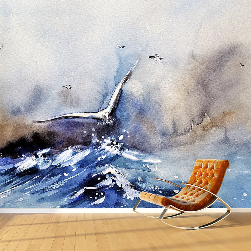 Illustration Stain Resistant Mural Wallpaper Abstract Pattern Sleeping Room Wall Mural