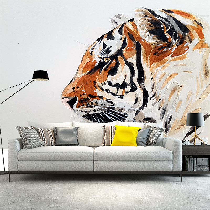 Animals Illustration Resistant Wallpaper Environment Friendly Sleeping Room Wall Mural