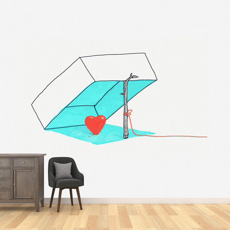 Decorative Wall Mural Wallpaper Creative Illustration Sitting Room Wall Mural