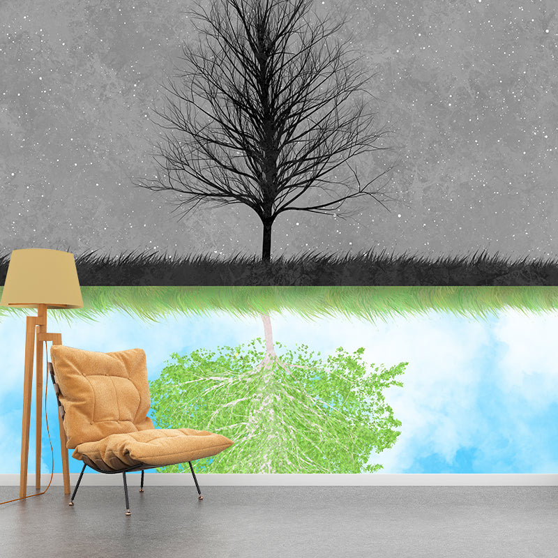 Decorative Wall Mural Wallpaper Creative Illustration Sitting Room Wall Mural
