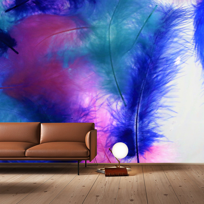 Environmental Feather Wallpaper Stain Resistant Bedroom Photography Wallpaper