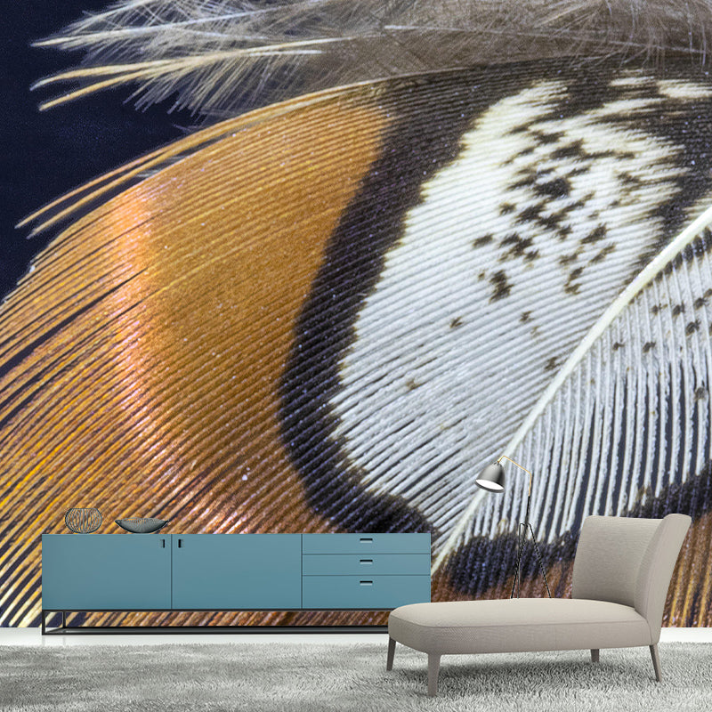 Decorative Photography Wall Mural Stain Resistant Environmental Feather Wallpaper