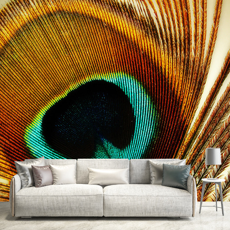 Photography Mural Mildew Resistant Environmental Living Room Feather Wall Mural