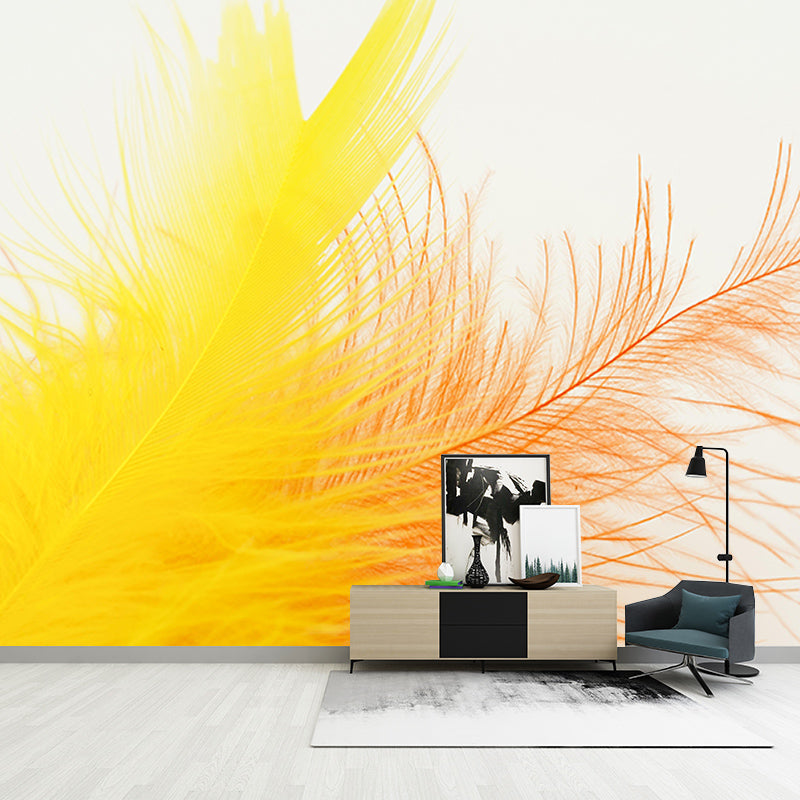 Modern Feather Wallpaper Mildew Resistant Photography Decorative Wall Mural