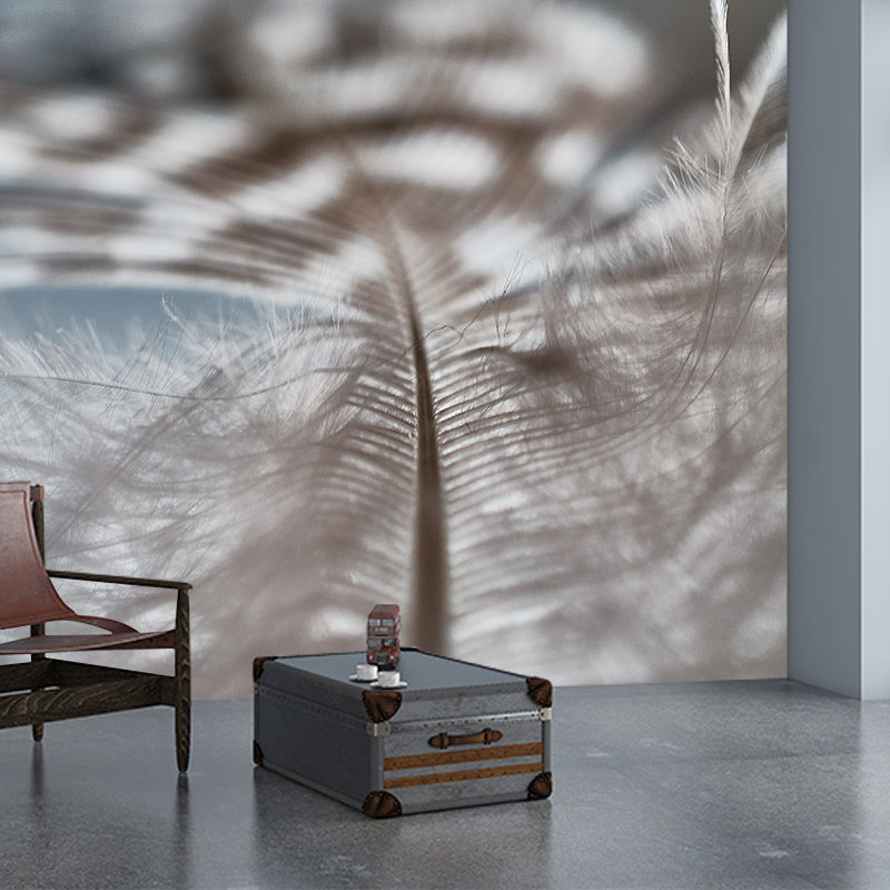 Decorative Wall Mural Feather Photography Bedroom Stain Resistant Wallpaper