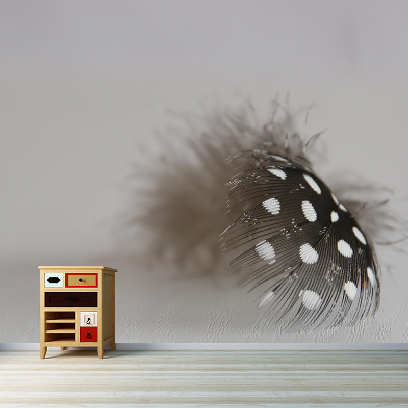 Decorative Wall Mural Feather Photography Bedroom Stain Resistant Wallpaper