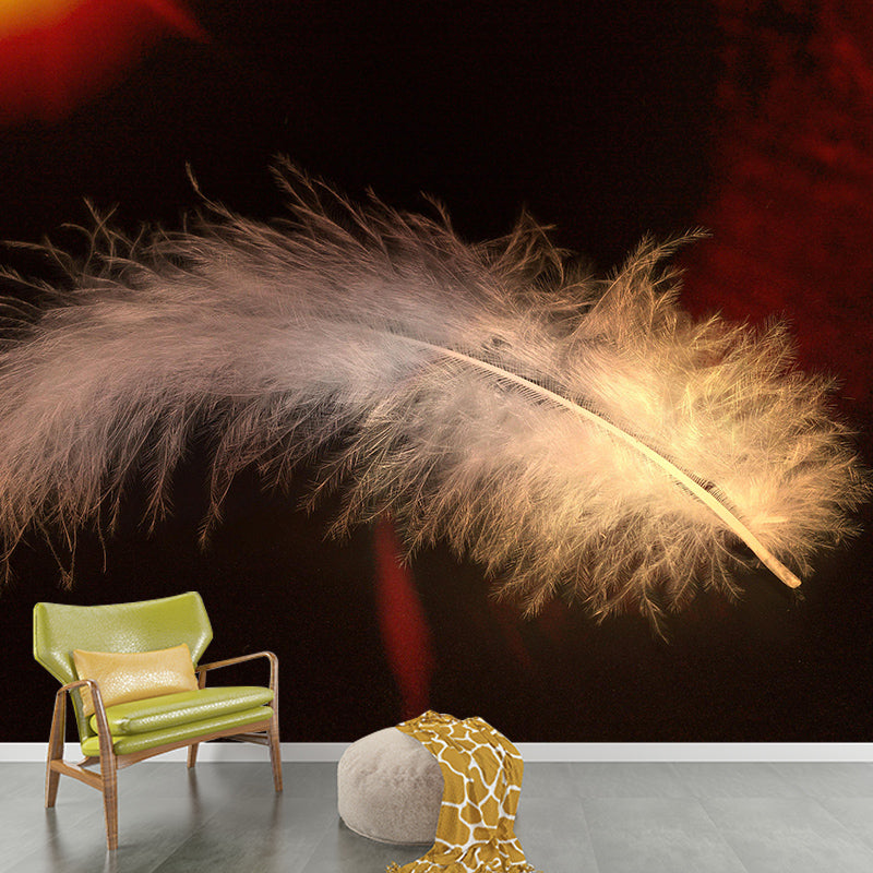 Resistant Feather Wall Mural Living Room Photography Modern Wall Mural