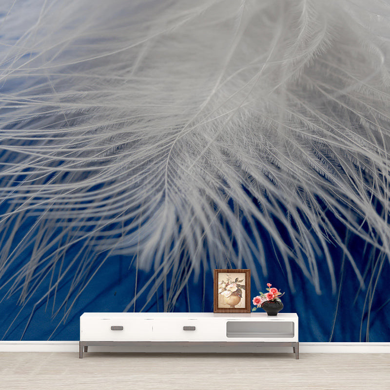 Resistant Feather Wall Mural Living Room Photography Modern Wall Mural