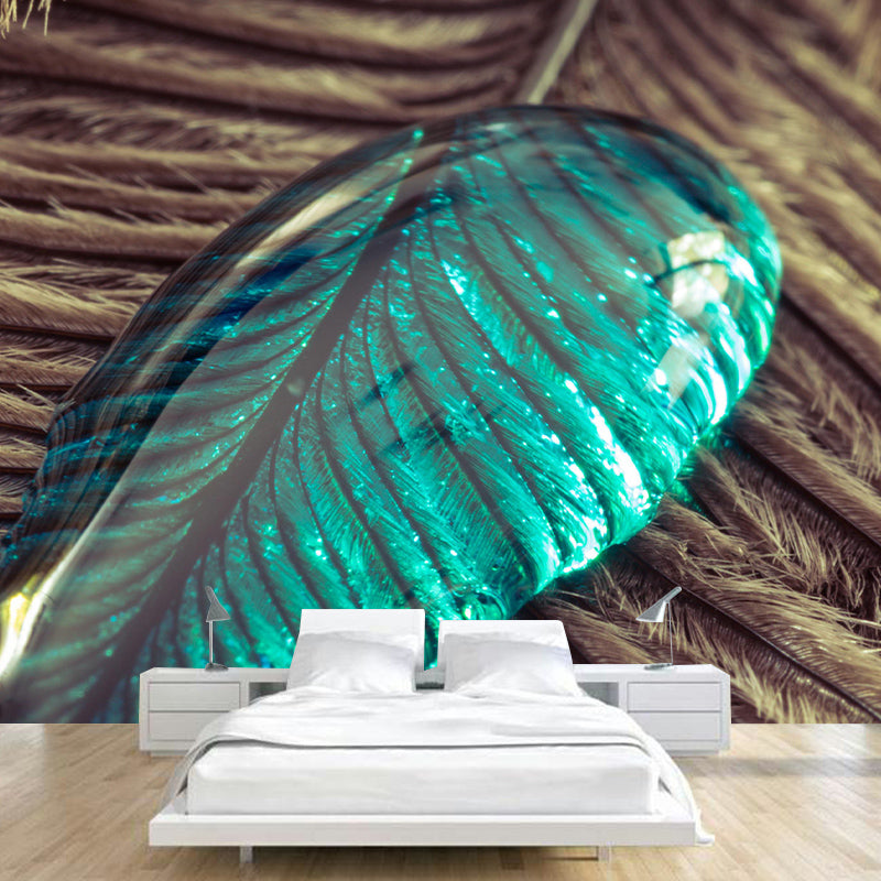 Feather Photography Wall Mural Contemporary Stain Resistant for Accent Wall