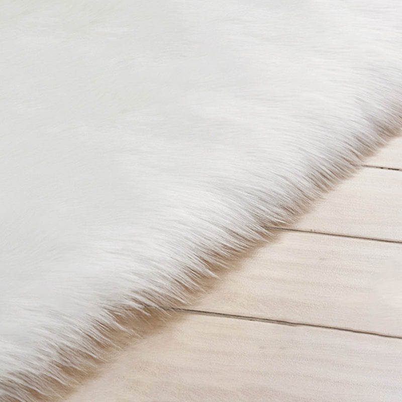 Solid Color Plush Rug Circular Stain Resistant Shape Rug for Home Decor